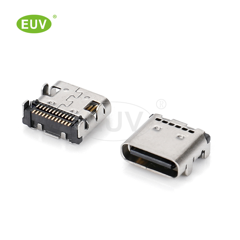 24P 臥式板上 雙排全貼 Type-C母座連接器