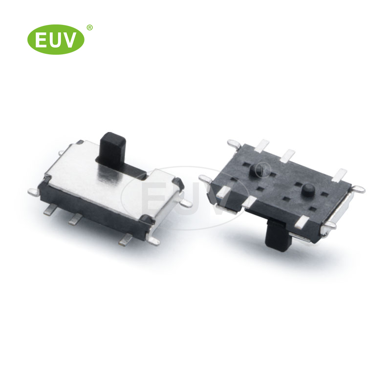 10P 正拔 2P2T 柄高1.5/2.0mm 貼片撥動開關(guān)