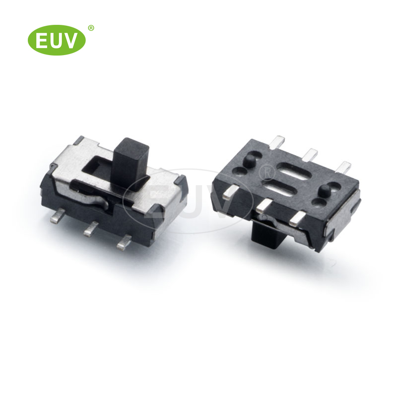 6P 正拔 2P2T 柄高1.5mm 貼片撥動開關(guān)