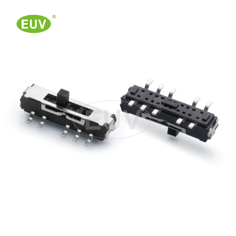 10P 正拔 2P4T 柄高2/3/4mm 貼片撥動開關(guān)