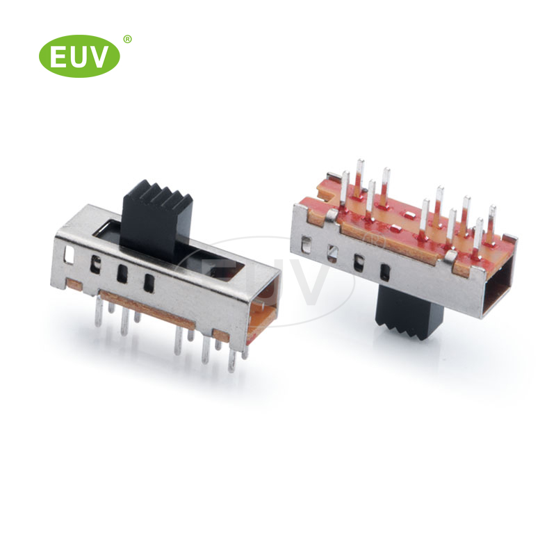 10P 正撥 2P3T 柄高2-10mm 插件撥動開關(guān)